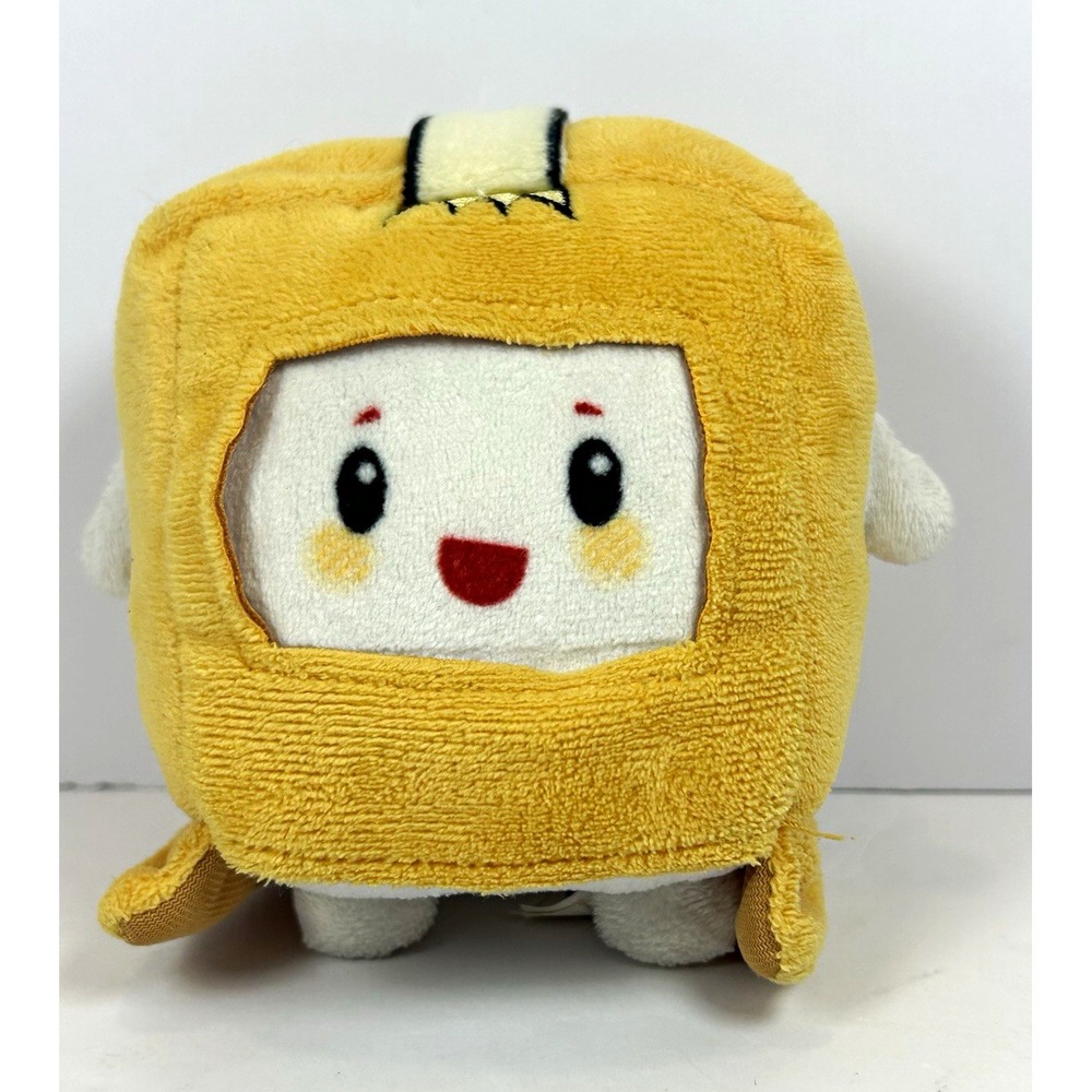 Bonkers LankyBox Mini Plush BOXY Yellow/White Washable Toy 2023 4"